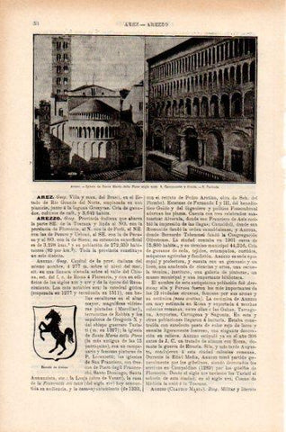 LAMINA V51241: Iglesia de Santa Maria en Arezzo, Italia