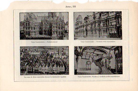 LAMINA V51291: Casas Consistoriales en Arras, Francia