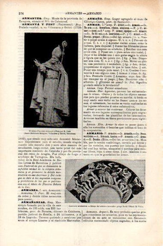 LAMINA V51276: Obispo Francisco Armanya Font escultura
