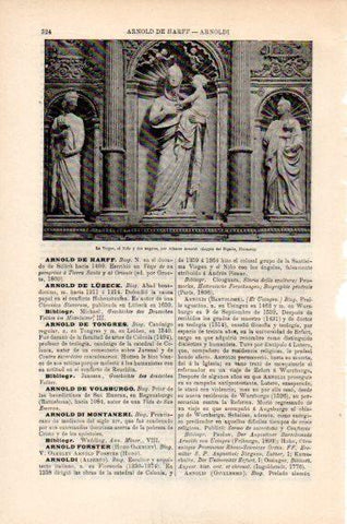 LAMINA V51281: La Virgen el Niño y dos angeles por A. Arnoldi