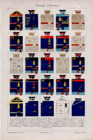 LAMINA V50967: Uniformes militares de Portugal