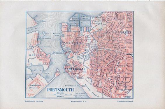 LAMINA V50964: Plano de Portsmouth, Inglaterra