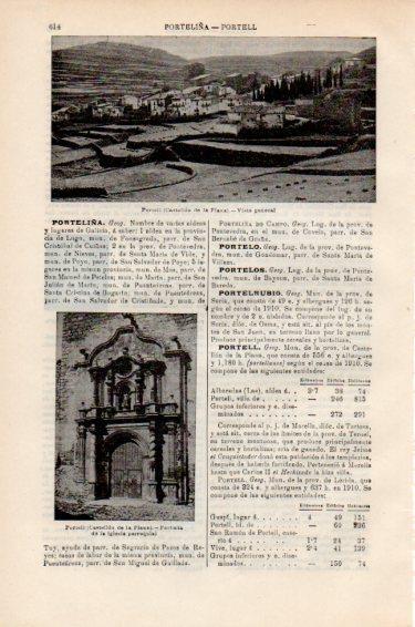 LAMINA V50948: Vista e iglesia de Portell, Castellon