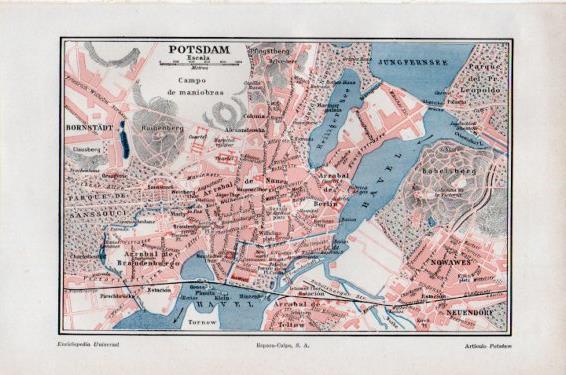 LAMINA V51002: Plano de Potsdam, Alemania