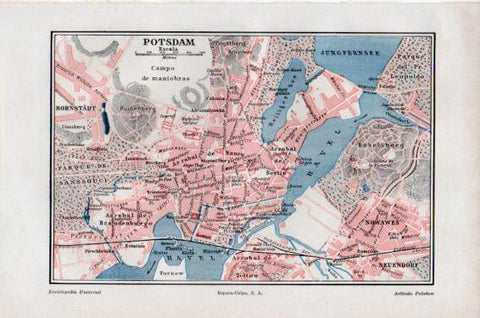 LAMINA V51002: Plano de Potsdam, Alemania