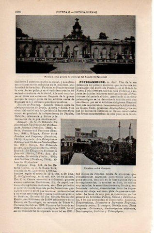 LAMINA V51001: Palacio de Sanssouci, Alemania