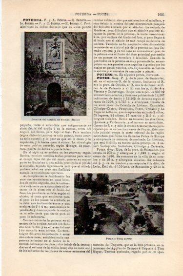 LAMINA V50995: Vista parcial de Potes, Cantabria