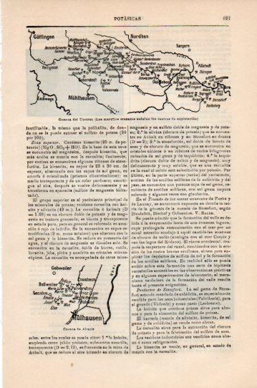 LAMINA V50992: Mapa Cuenca del Unstrut, Alemania