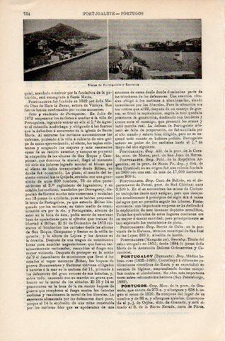 LAMINA V50976: Vistas de Portugalete y Santurce, Vizcaya