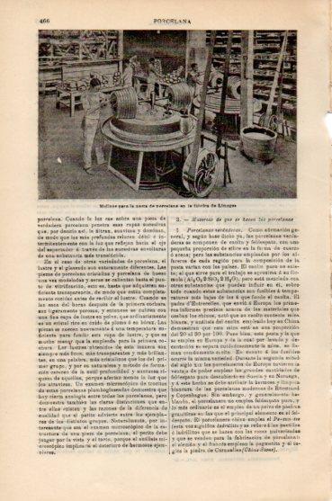 LAMINA V50911: Fabrica de Limoges, molinos preparacion pasta de porcelana