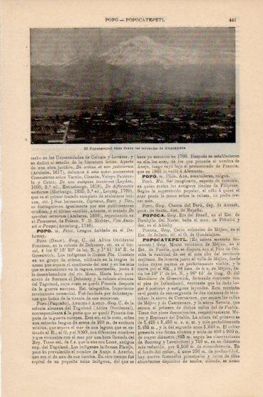 LAMINA V50910: Vista del Popocatepetl, Mejico