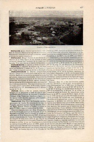LAMINA V50908: Vista panoramica de Popayan, Colombia