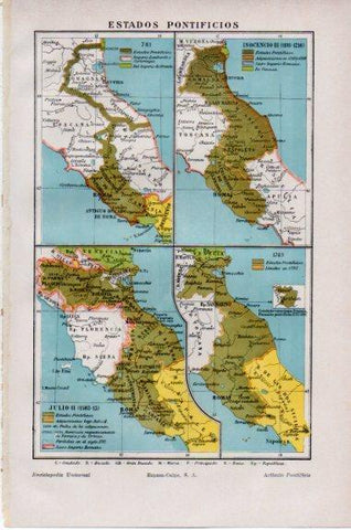 LAMINA V50899: Mapas de los Estados Pontificios