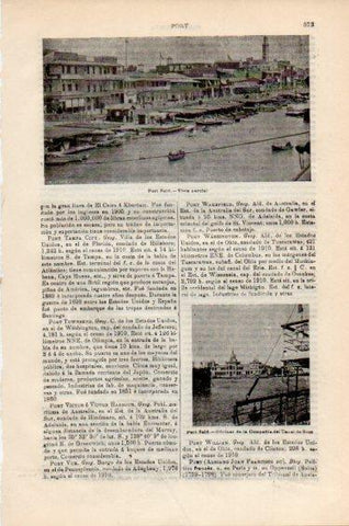 LAMINA V50936: Vistas de Port Said, Egipto