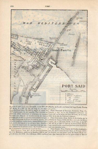 LAMINA V50935: Plano de Port Said, Egipto