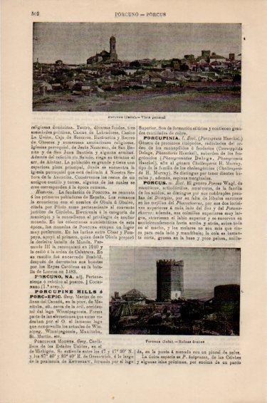 LAMINA V50928: Vista y ruinas en Porcuna, Jaen