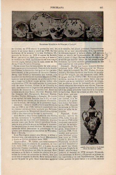 LAMINA V50923: Porcelana de Swansea y Coalport