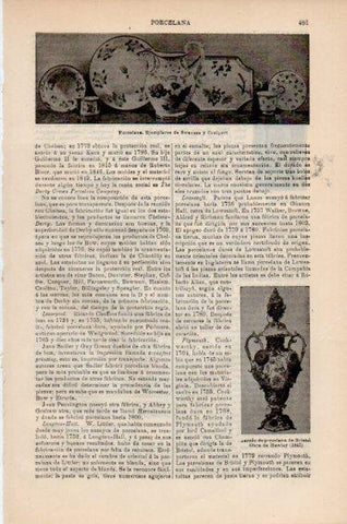 LAMINA V50923: Porcelana de Swansea y Coalport
