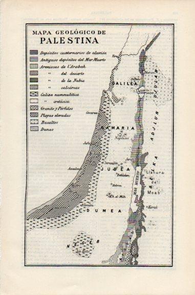 LAMINA V51084: Mapa geologico de Palestina