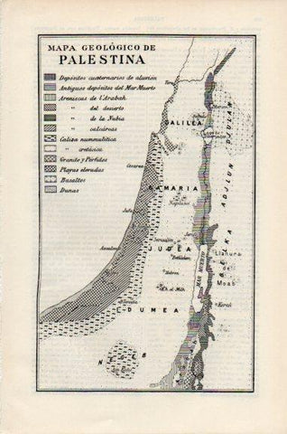 LAMINA V51084: Mapa geologico de Palestina