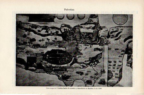LAMINA V51081: Mapa de mosaicos de Palestina, Madeba 1880
