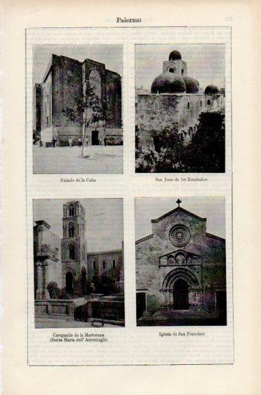 LAMINA V51079: Palacio e iglesia en Palermo, Italia