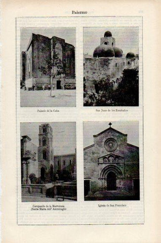 LAMINA V51079: Palacio e iglesia en Palermo, Italia