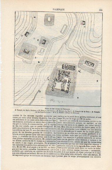 LAMINA V51075: Plano de las ruinas de Palenque, Mejico