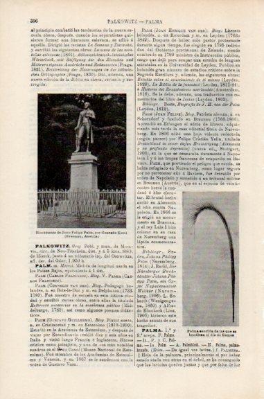 LAMINA V51091: Monumento de Juan Felipe Palm en Austria