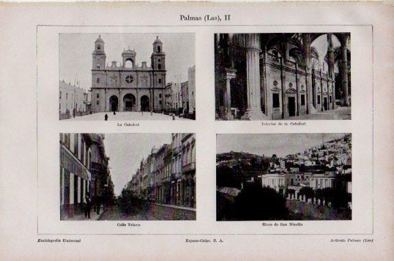 LAMINA V51106: Catedral, calle Triana y Risco San Nicolas en Las Palmas