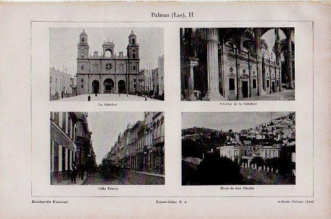 LAMINA V51106: Catedral, calle Triana y Risco San Nicolas en Las Palmas