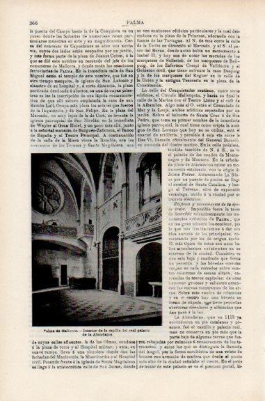 LAMINA V51095: Interior palacio de la Almudaina, Palma