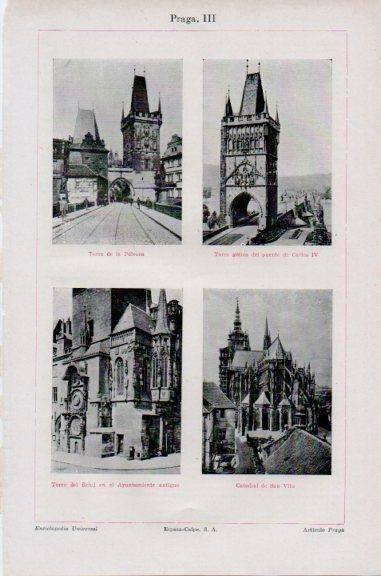 LAMINA V51031: Torres en Praga