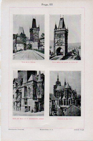 LAMINA V51031: Torres en Praga