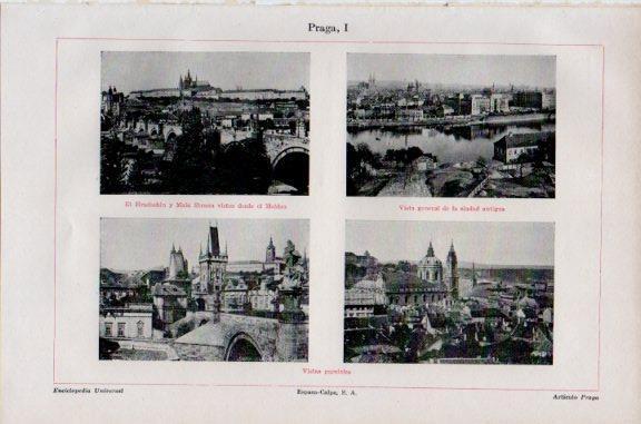 LAMINA V51026: Vistas varias de Praga