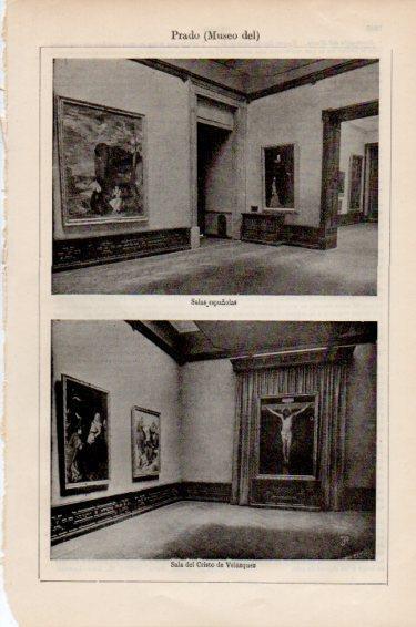LAMINA V51021: Salas españolas y Sala del Cristo de Velazquez, Museo del Prado