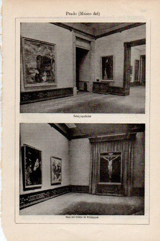 LAMINA V51021: Salas españolas y Sala del Cristo de Velazquez, Museo del Prado