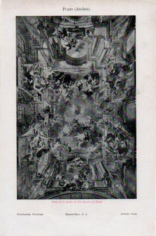 LAMINA V51012: Techo iglesia de San Ignacio en Roma