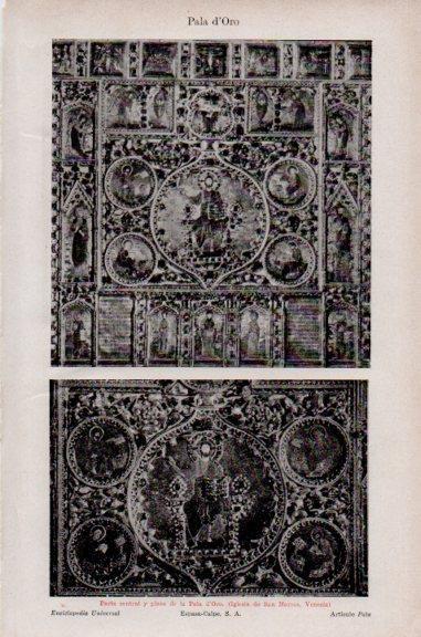 LAMINA V51042: La Pala d'Oro, Iglesia de San Marcos en Venecia