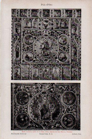 LAMINA V51042: La Pala d'Oro, Iglesia de San Marcos en Venecia
