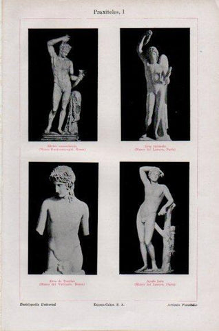 LAMINA V51038: Esculturas varias por Praxiteles