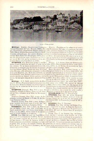 LAMINA V51702: Vista general de Nyon, Suiza
