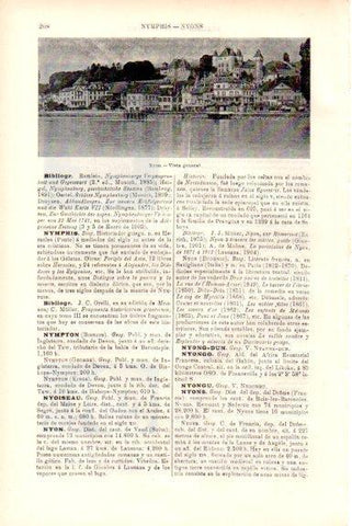 LAMINA V51702: Vista general de Nyon, Suiza