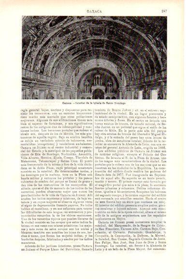 LAMINA V51713: Interior iglesia de Santo Domingo en Oaxaca, Mejico