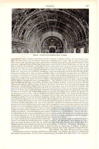 LAMINA V51713: Interior iglesia de Santo Domingo en Oaxaca, Mejico