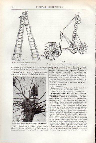 LAMINA V51729: Observatorios de artilleria de Austria y Francia
