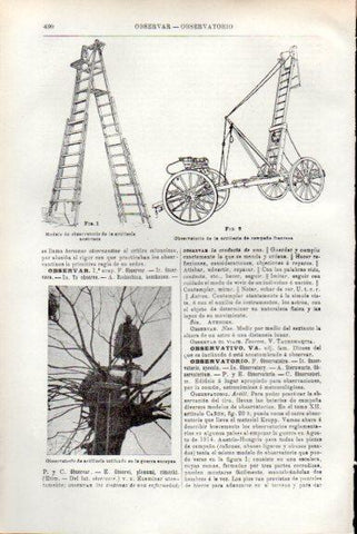 LAMINA V51729: Observatorios de artilleria de Austria y Francia