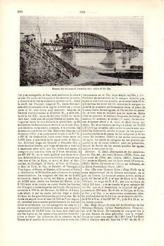 LAMINA V51722: Puente del ferrocarril transiberiano sobre el Obi