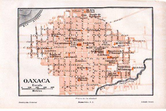 LAMINA V51714: Plano de Oaxaca, Mejico