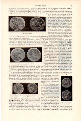 LAMINA V51678: Monedas de la antigua Roma